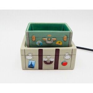 Scentsy Full Wax Warmer Bon Voyage Travel Suitcase Two Piece Aromatherapy